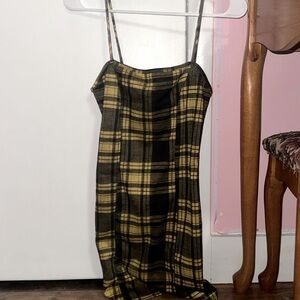 Yellow/black checkered dress
